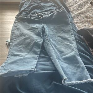 Belle by Kim Gravel Blue Capris